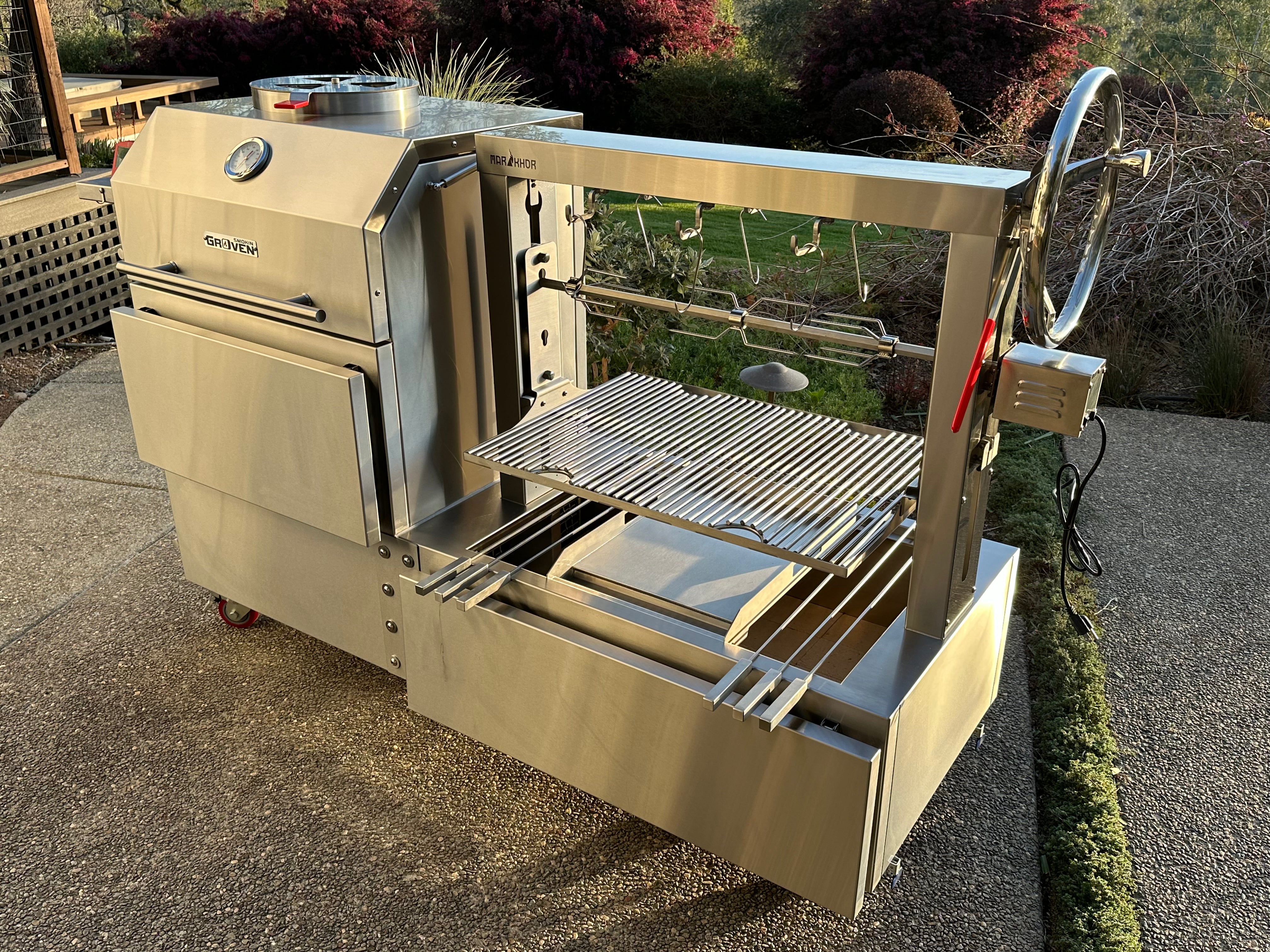 Stainless Steel Wood Fire BBQ